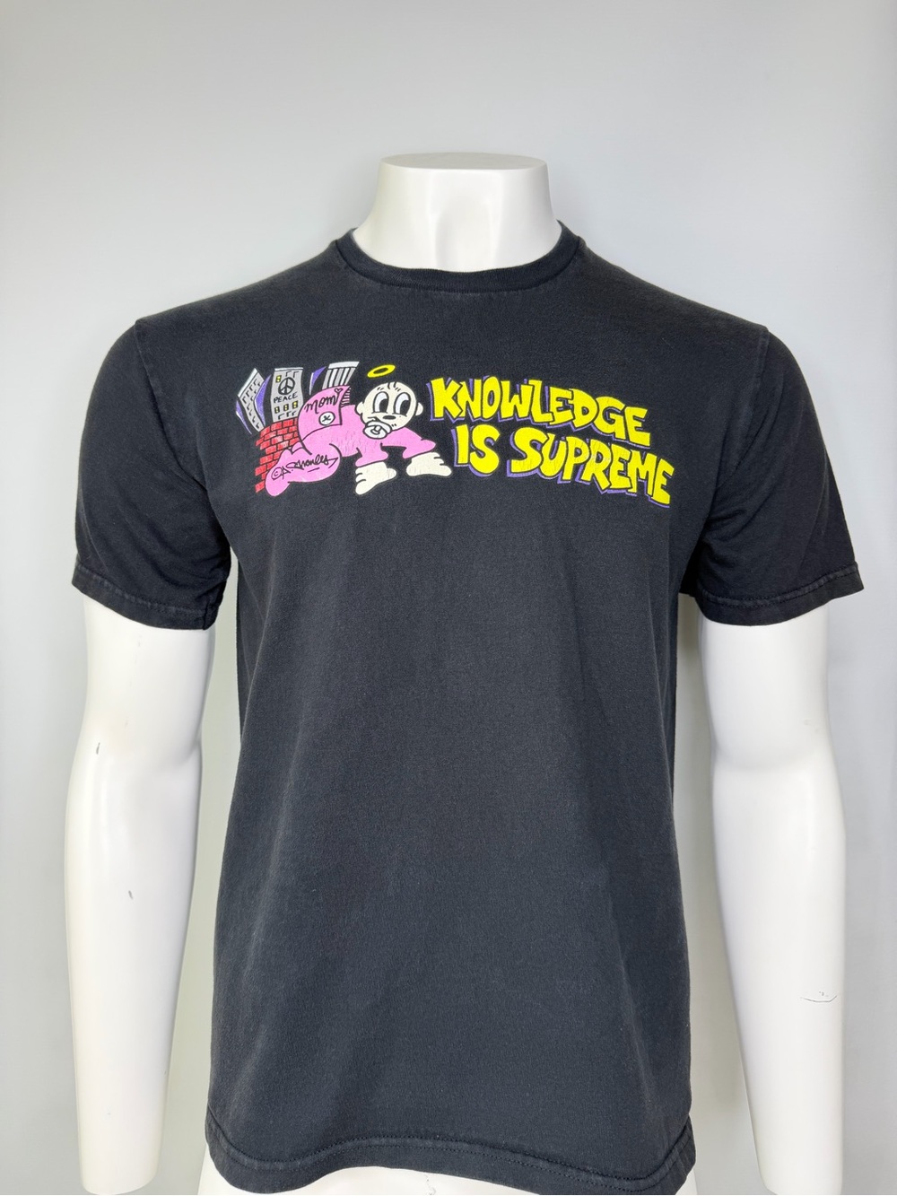 Supreme Knowledge Tee Black Men’s Medium SS22 Graphic T-Shirt